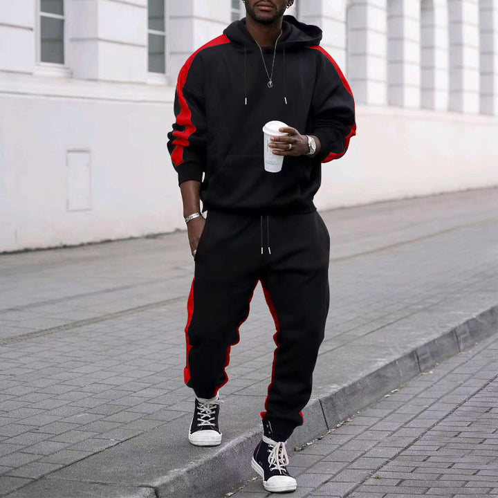 Men's tracksuit with hood and contrasting side elements Lisslune