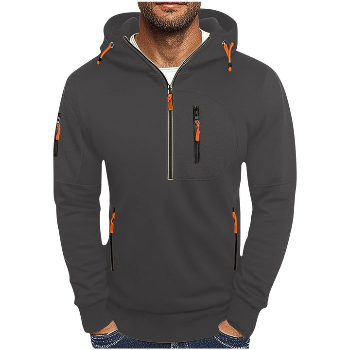 Men's functional hoodie with innovative half-zip Lisslune