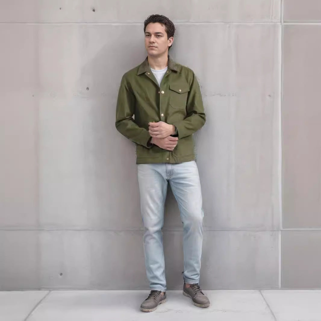 Men's suede jacket with stylish design and practical pockets Lisslune