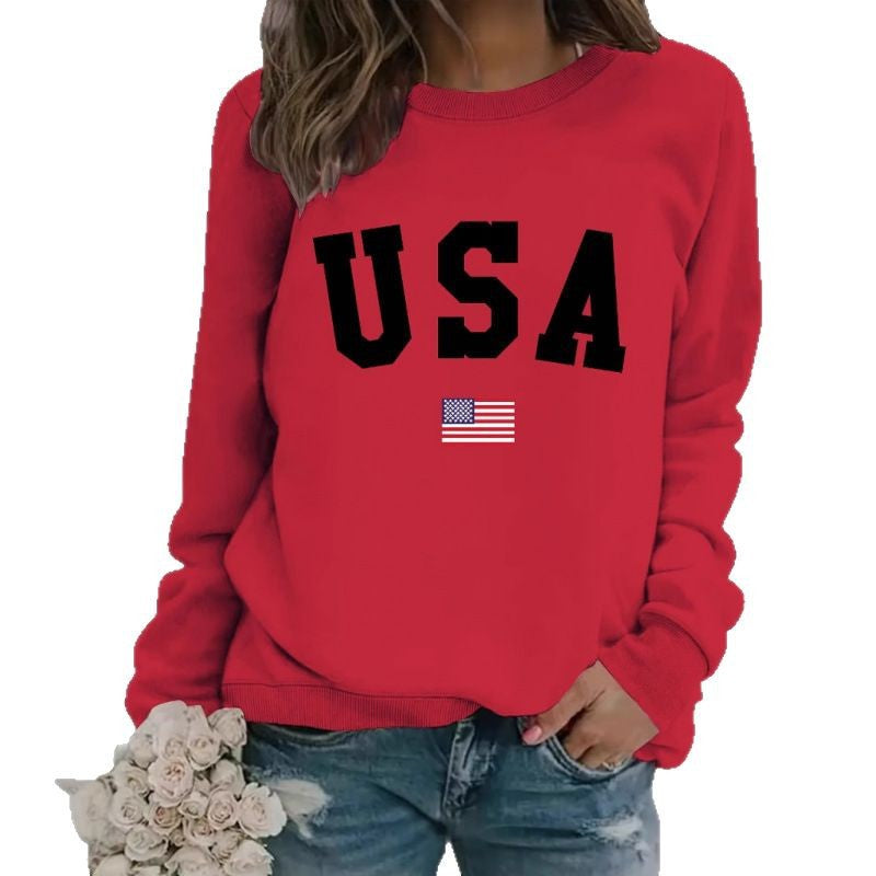 Women's sweatshirt with modern USA statement and cozy fit Lisslune