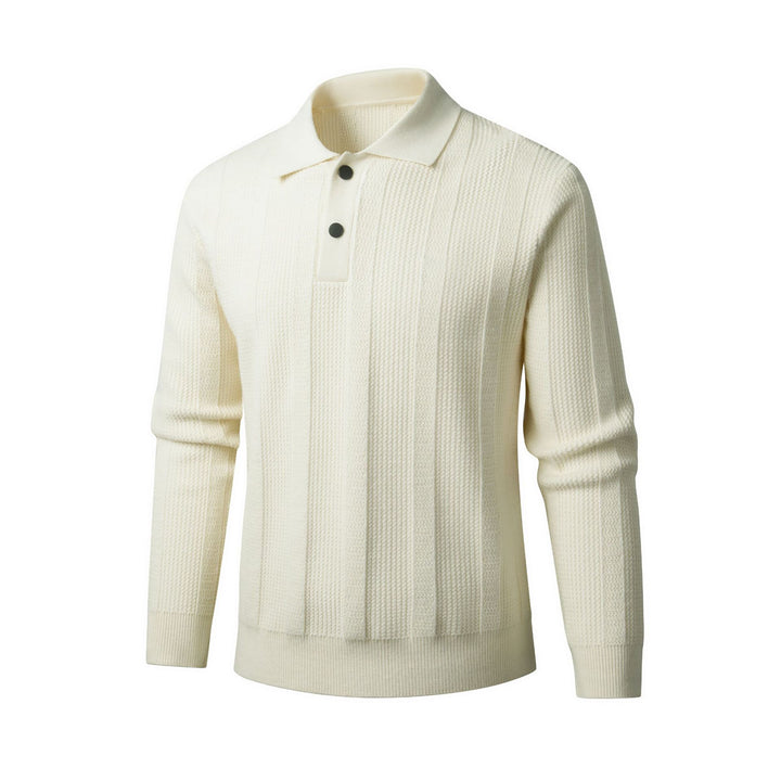 Men's Stylish Knit Sweater with Modern Collar Lisslune