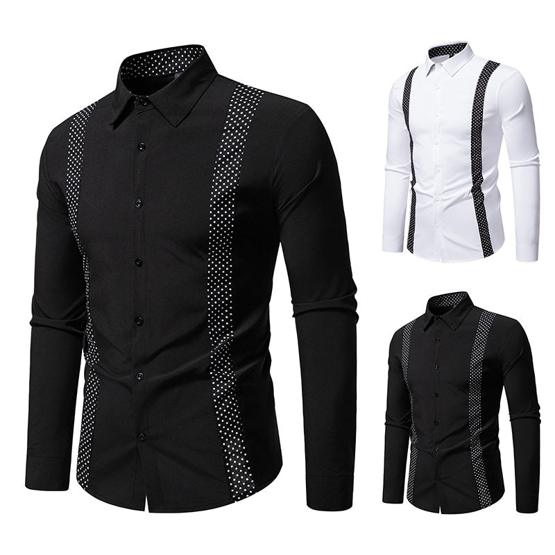 Men's business shirt with shoulder straps and modern design Lisslune