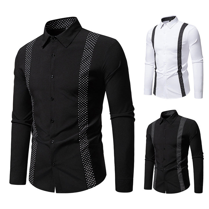 Men's business shirt with shoulder straps and modern design Lisslune