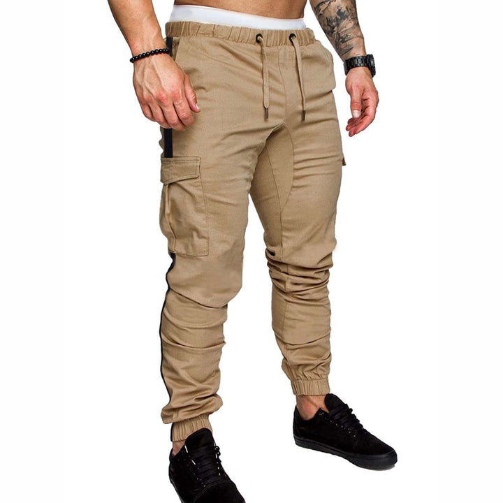 Men's Cargo Jogging Pants with Elastic Waistband and Practical Pockets Lisslune