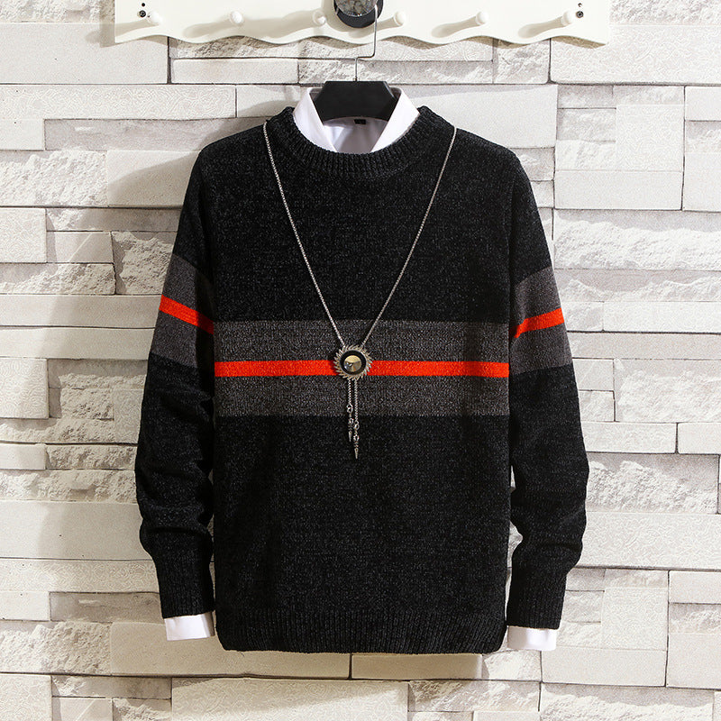 Men's stylish sweater with striped design and high comfort Lisslune