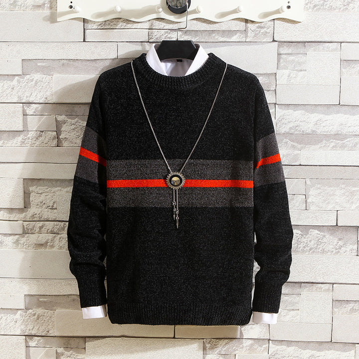 Men's stylish sweater with striped design and high comfort Lisslune