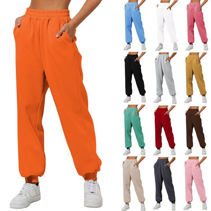 Women's jogging pants with elastic waistband and side pockets Lisslune
