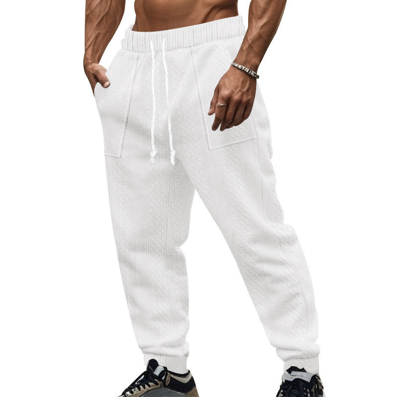 Men's casual jogging pants with textured fabric and practical pockets Lisslune