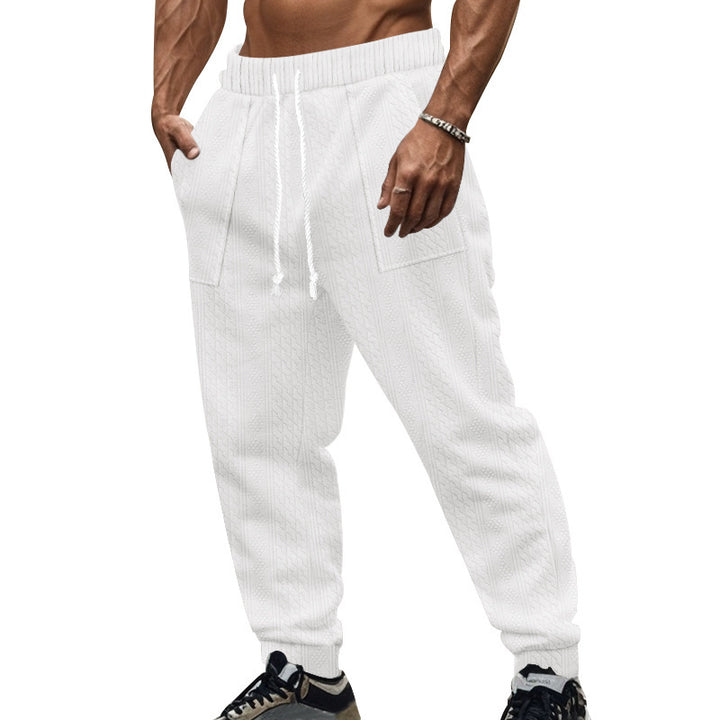 Men's casual jogging pants with textured fabric and practical pockets Lisslune