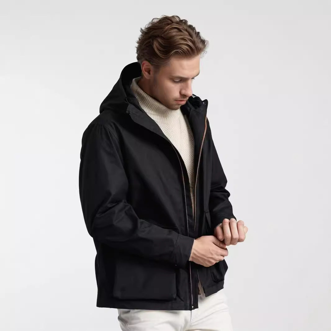 Men's functional transitional jacket with removable hood Lisslune