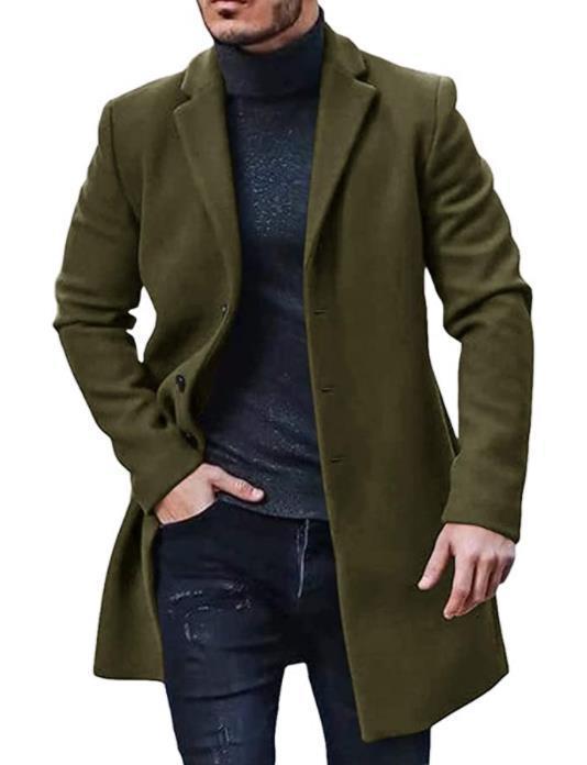 Men's Elegant, Timeless Wool Coat Lisslune