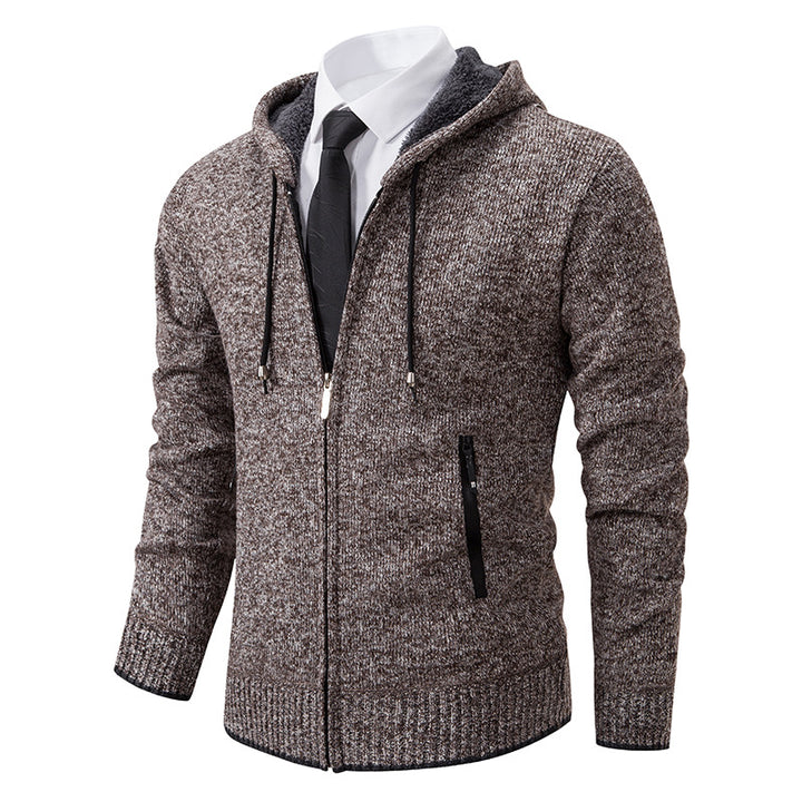 Men's cardigan with hood and soft inner lining Lisslune