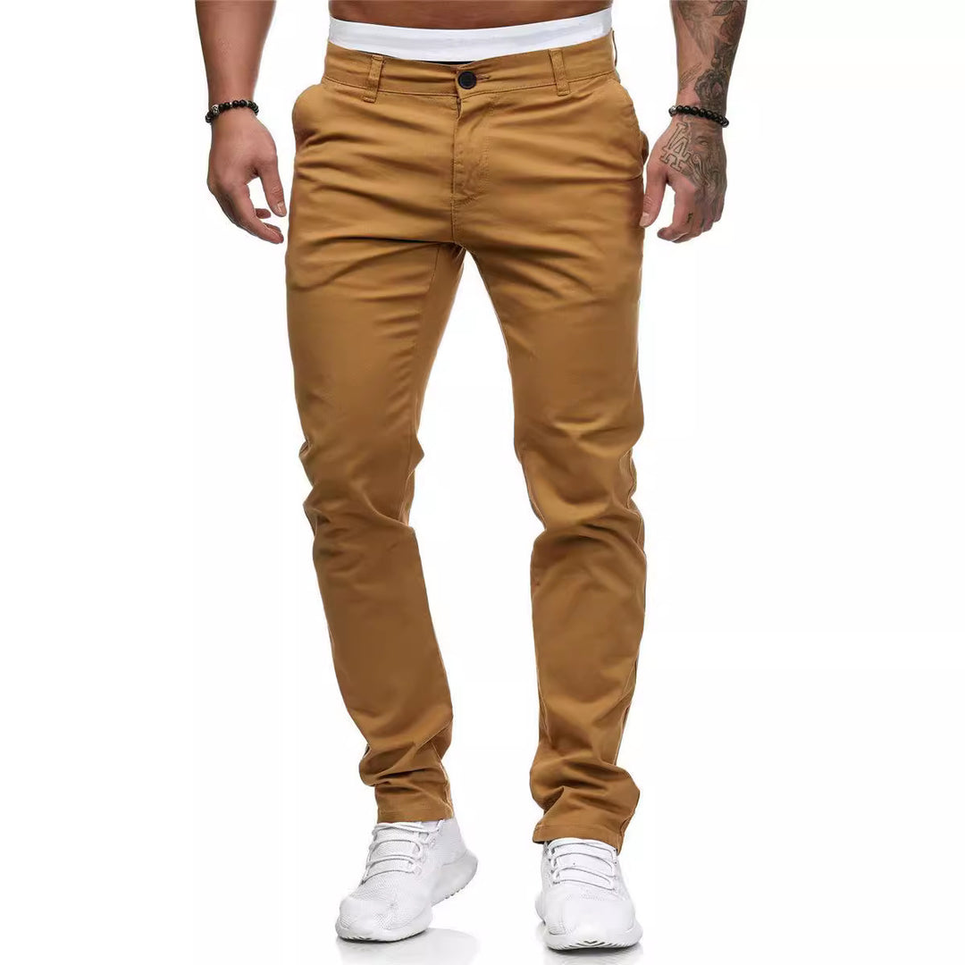 Men's slim-fit chinos with elastic waistband and timeless design Lisslune