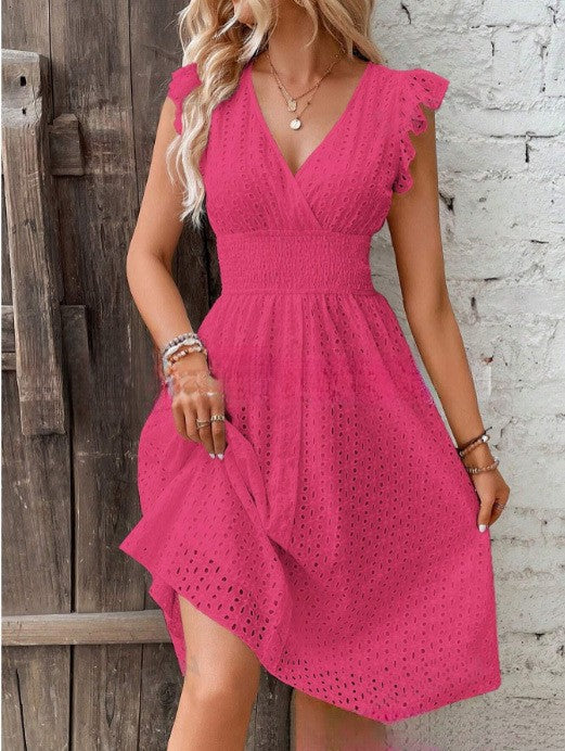 Women’s summer dress with elegant lace sleeves Lisslune