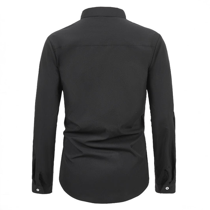 Men's Creative Long Sleeve Shirt with Asymmetric Design Lisslune