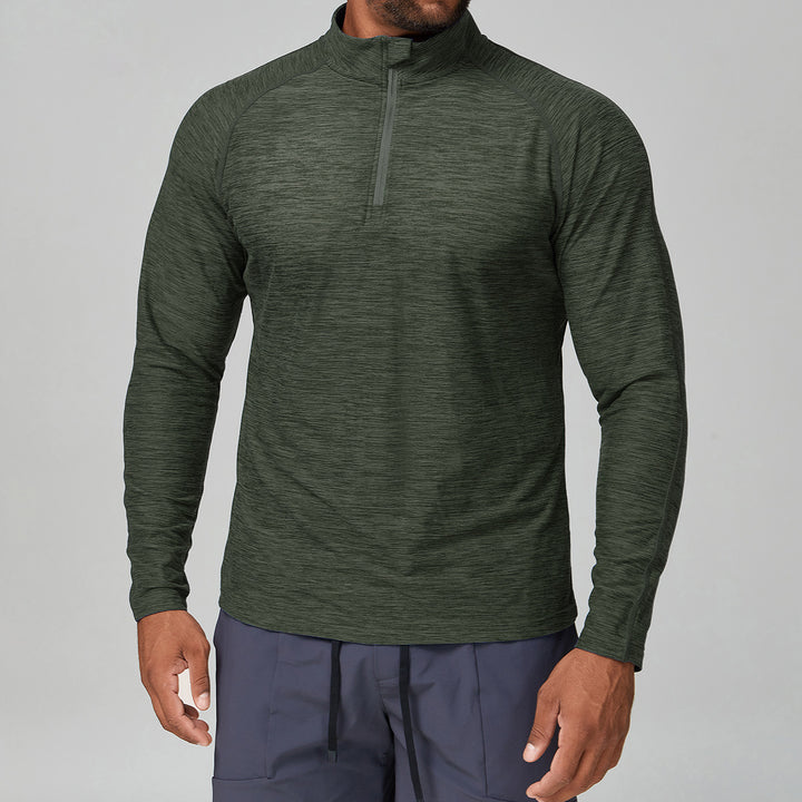 Men's Sporty Stand Collar Sweater with Functional Inserts Lisslune
