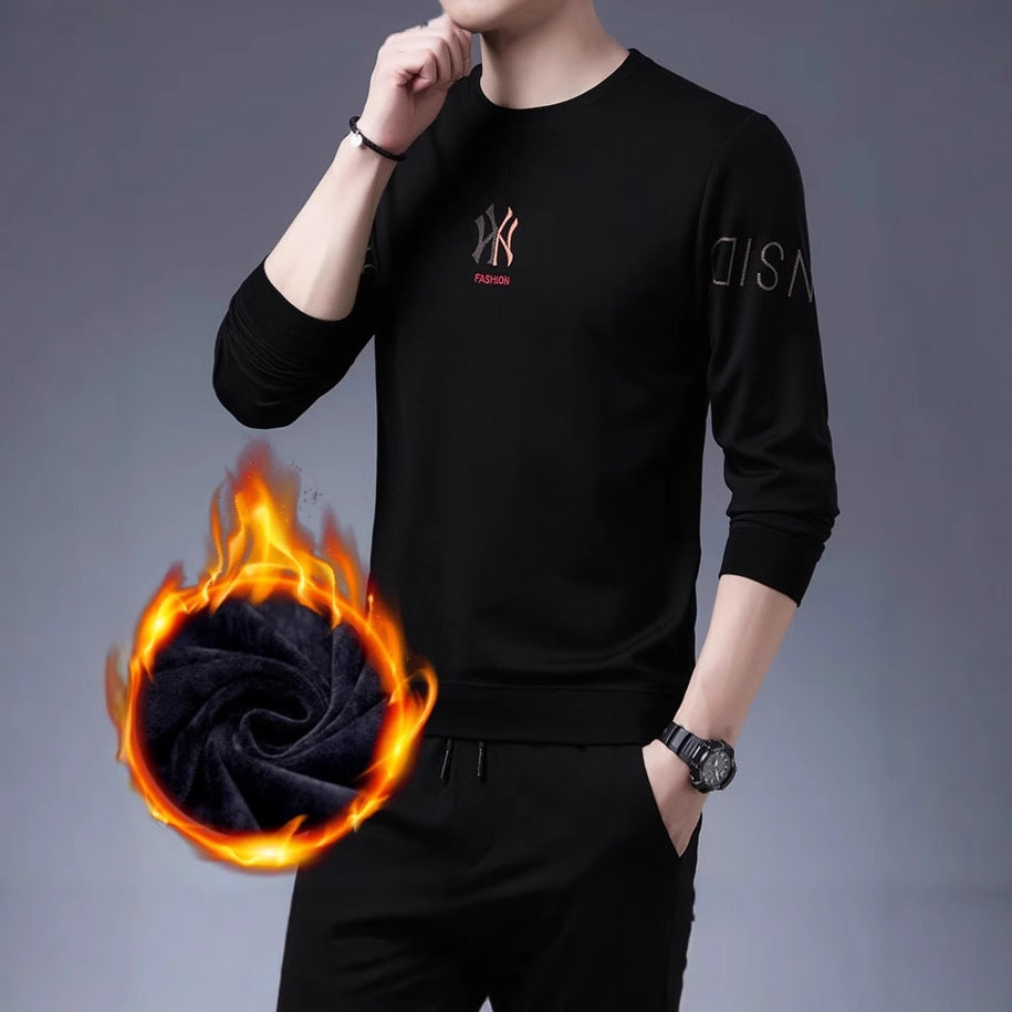 Men's stylish long-sleeve sweater with modern lettering Lisslune