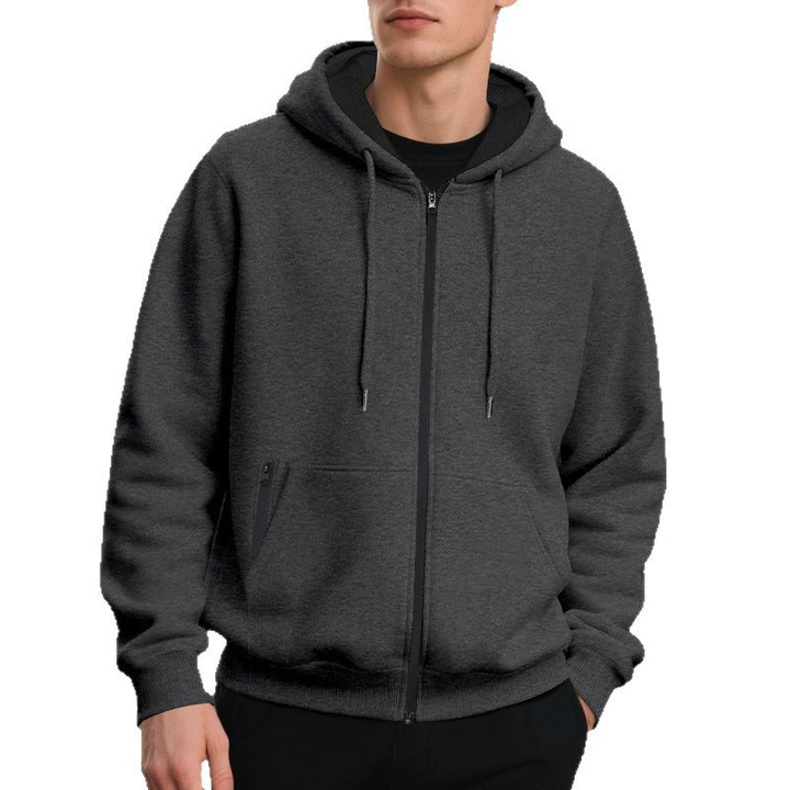 Men's zip hoodie with comfortable pockets and soft inner lining Lisslune