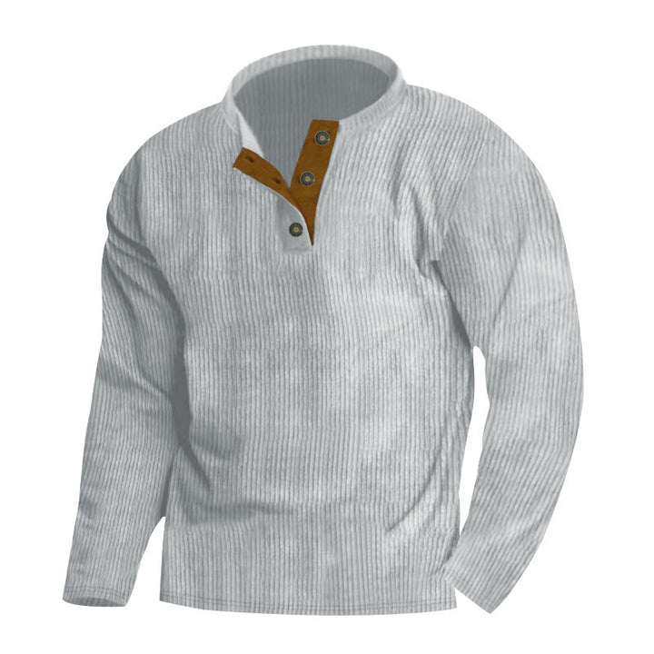 Men's cozy knitted sweater with innovative button design and soft material Lisslune
