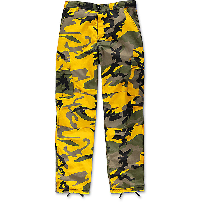 Men's cargo pants in modern camouflage style with a variety of practical pockets Lisslune