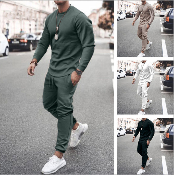 Men's sporty leisure set with long-sleeved outerwear and comfortable joggers Lisslune