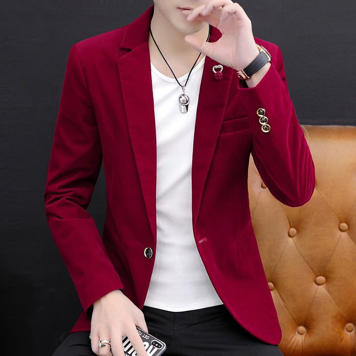 Men's elegant velvet blazer with modern cut Lisslune
