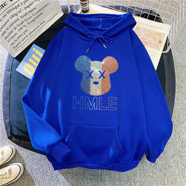 Women's hoodie with artistic bear motif Lisslune
