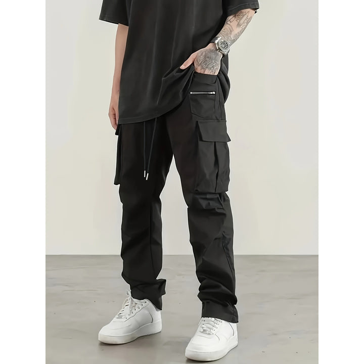 Men's modern cargo pants with multifunctional pockets and elastic waistband Lisslune