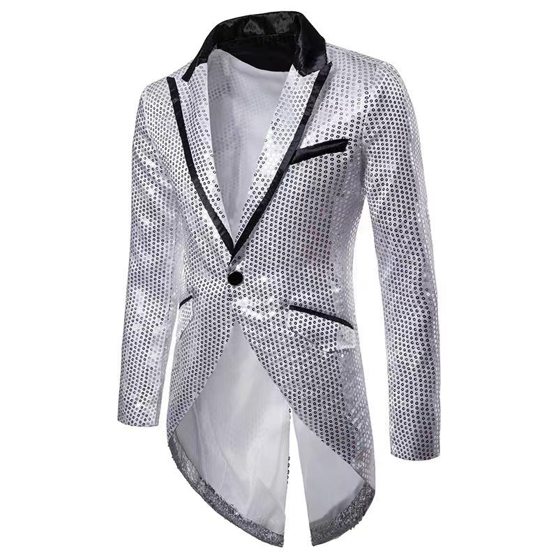 Men's fashionable and shiny blazer with a stylish cut Lisslune