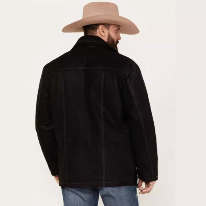 Men's versatile and robust suede jacket with functional pockets Lisslune