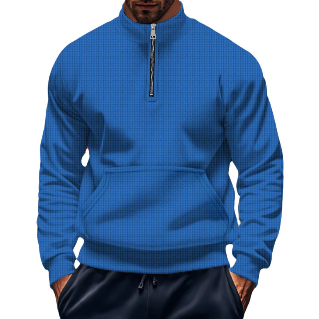 Men's sporty hoodie with zipper and practical pockets Lisslune