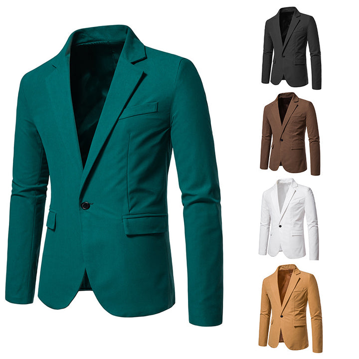 Men's Elegant Blazer with Modern Cut and Pockets Lisslune