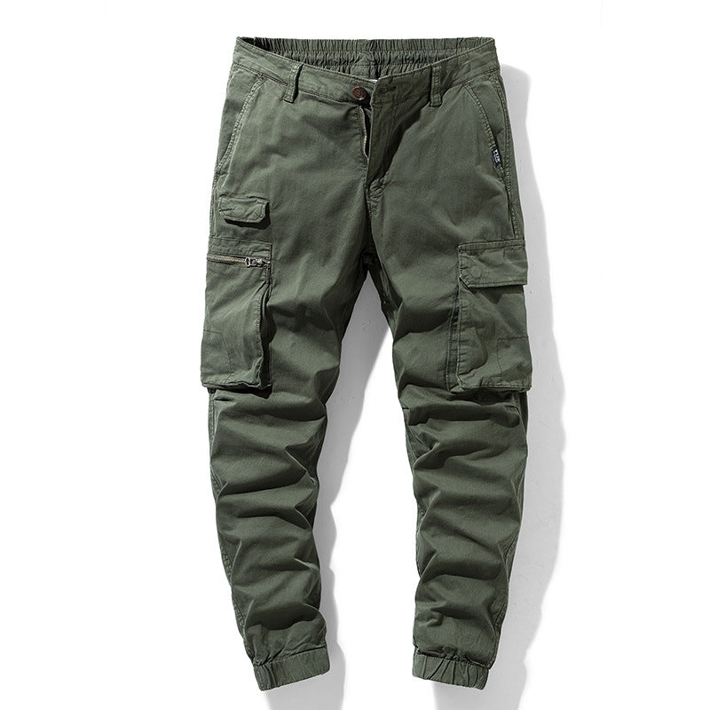 Men's Cargo Pants with Elastic Waistband and Versatile Pockets Lisslune