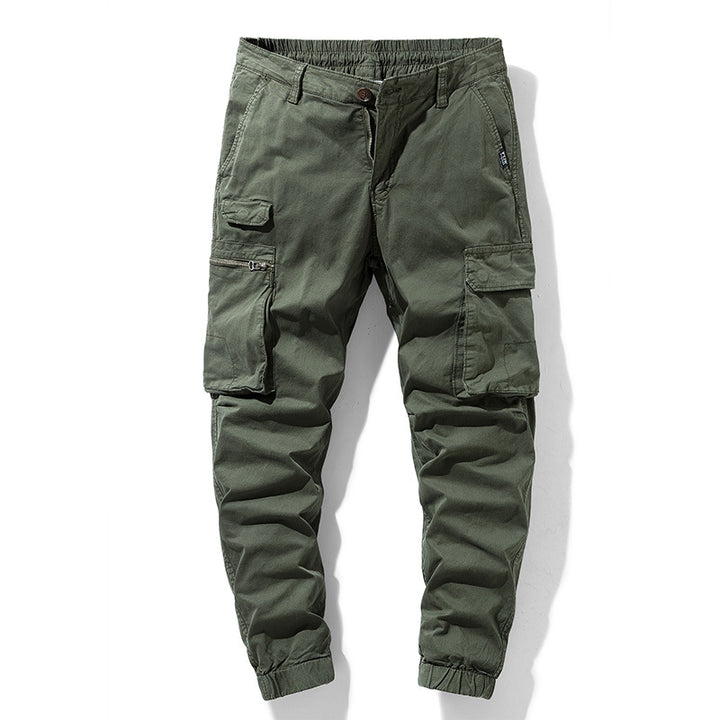 Men's Cargo Pants with Elastic Waistband and Versatile Pockets Lisslune