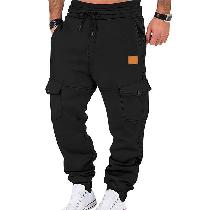 Men's Cargo Jogging Pants with Elastic Waistband and Practical Pockets Lisslune
