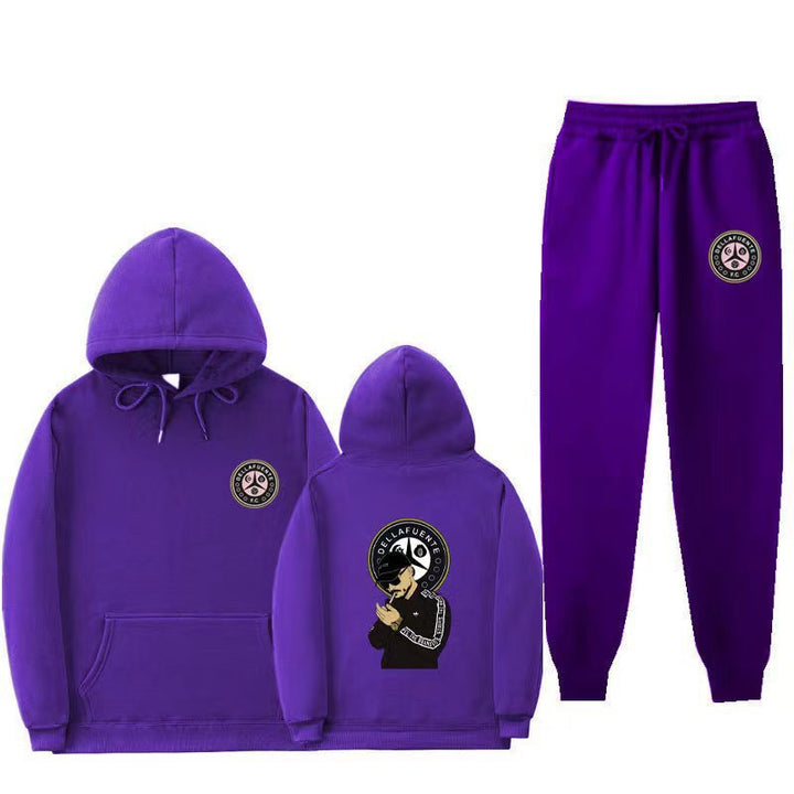 Women's set of hoodie and jogging pants with unique print Lisslune