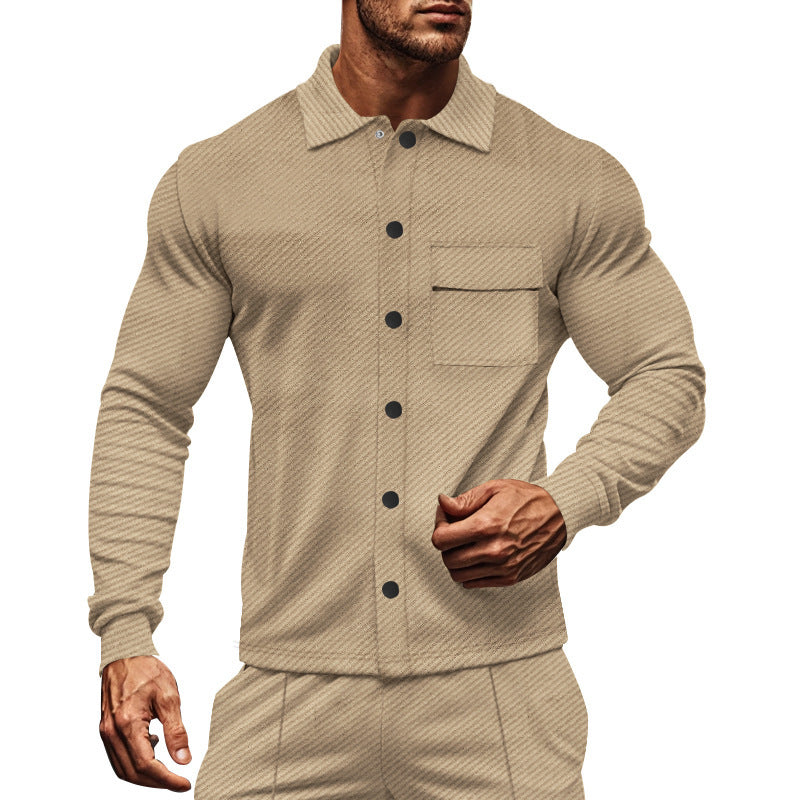Men's men's jacket made of comfortable fabric with modern button details and chest pocket Lisslune