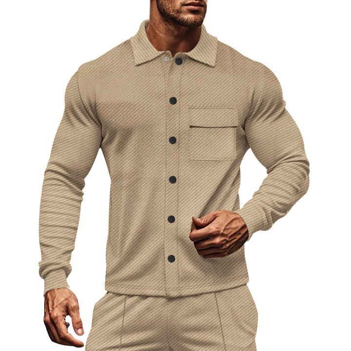 Men's men's jacket made of comfortable fabric with modern button details and chest pocket Lisslune