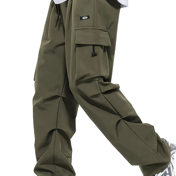 Men's cargo pants with multifunctional pockets and adjustable waistband Lisslune