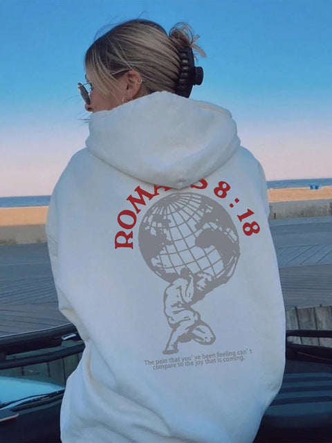 Women's hoodie with inspiring world motif and high-quality print Lisslune