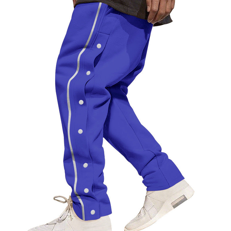 Men's cargo pants with snap button details and elastic waistband Lisslune