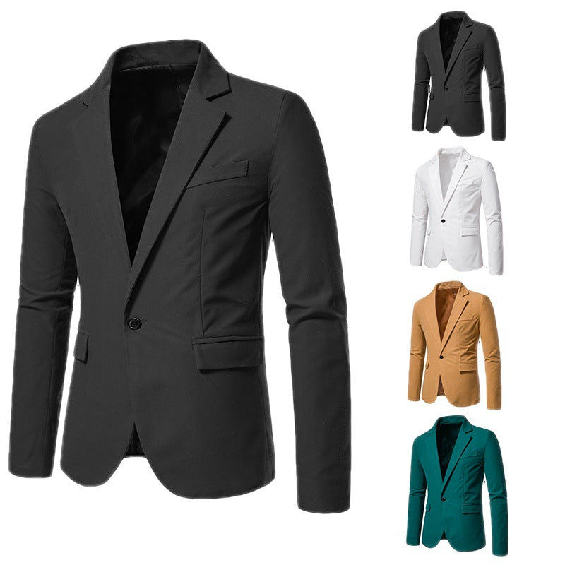 Men's Elegant Blazer with Modern Cut and Pockets Lisslune
