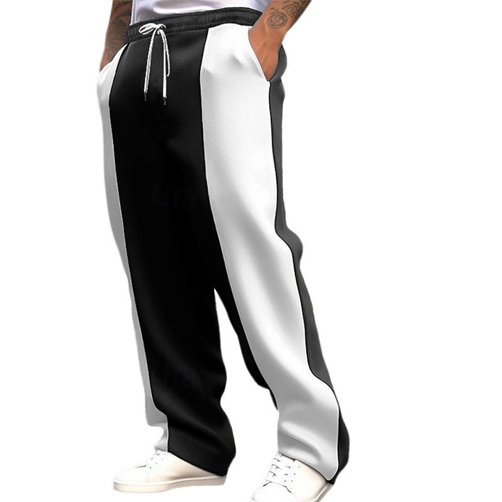 Men's sporty training pants with modern stripe design and elastic waistband Lisslune