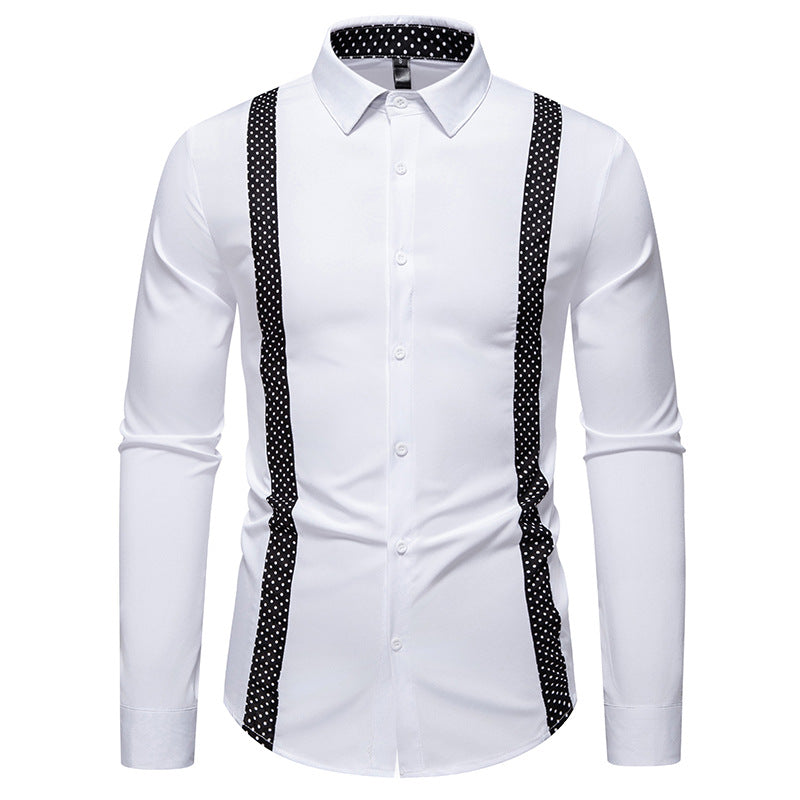 Men's business shirt with shoulder straps and modern design Lisslune