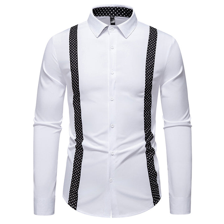 Men's business shirt with shoulder straps and modern design Lisslune