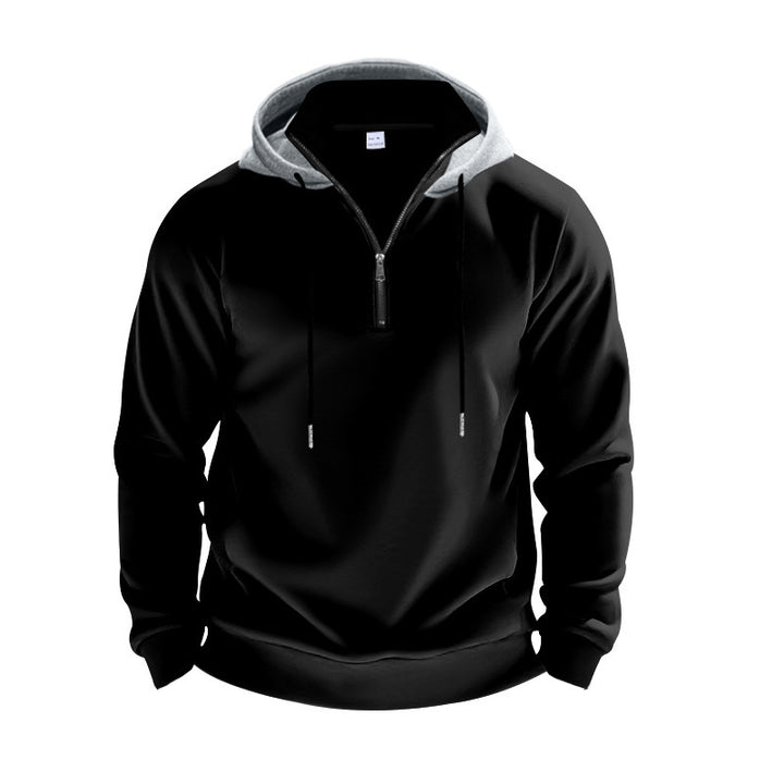 Men's sporty hoodie with half-zip and breathable material Lisslune