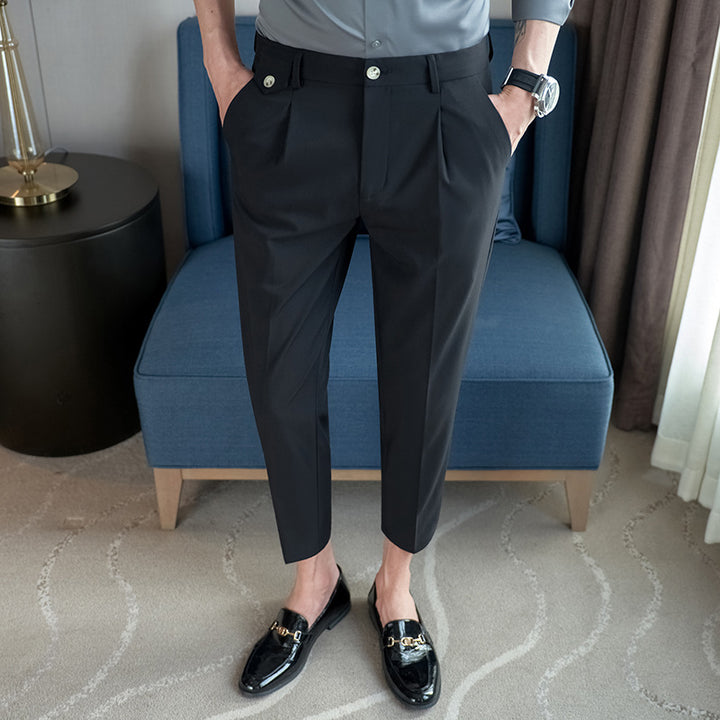 Men's elegant suit trousers with modern cut and practical pockets Lisslune