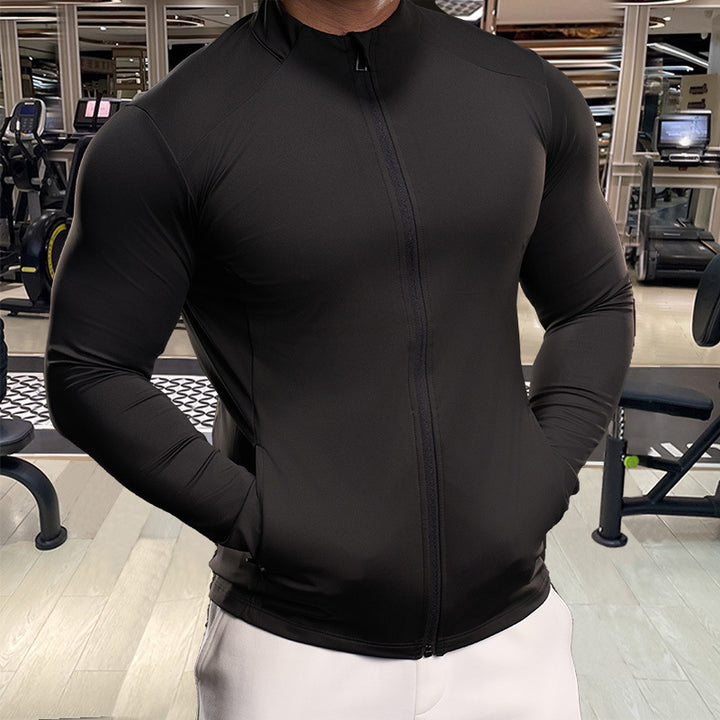 Men's Sports Jacket with Breathable Material and Integrated Zipper Lisslune