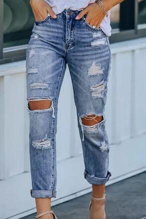 Ladies destroyed Boyfriend Jeans Lisslune