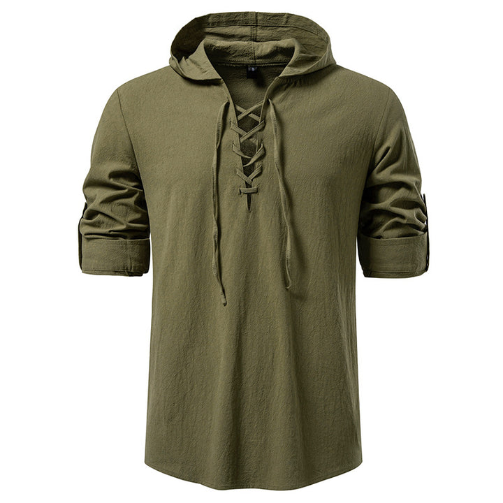 Men's casual hoodie shirt with modern lace design Lisslune
